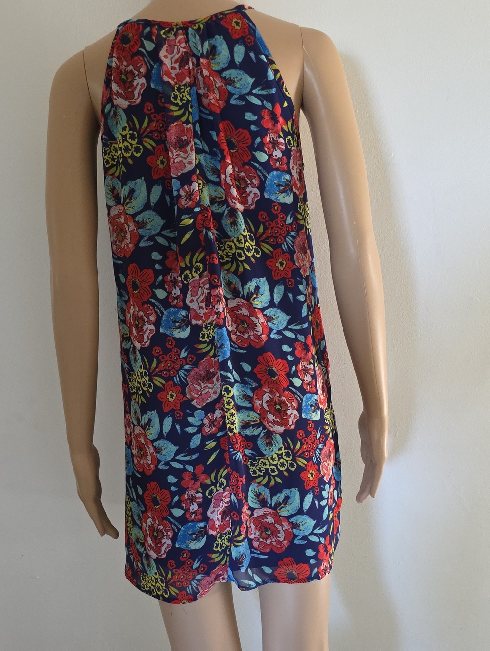 B Darlin Navy Floral Dress Size 1/2 - Picture 7 of 7